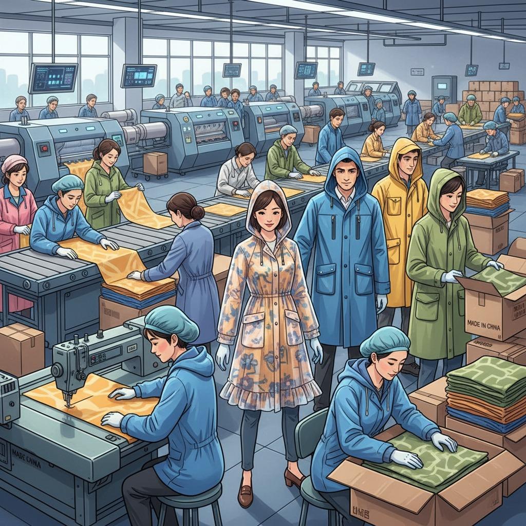 raincoat manufacturers China, women's raincoat manufacturers, men's raincoat producers, customized raincoats import