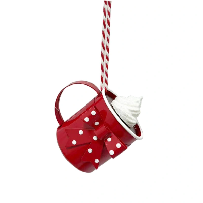 Red mug Christmas hanging ornament