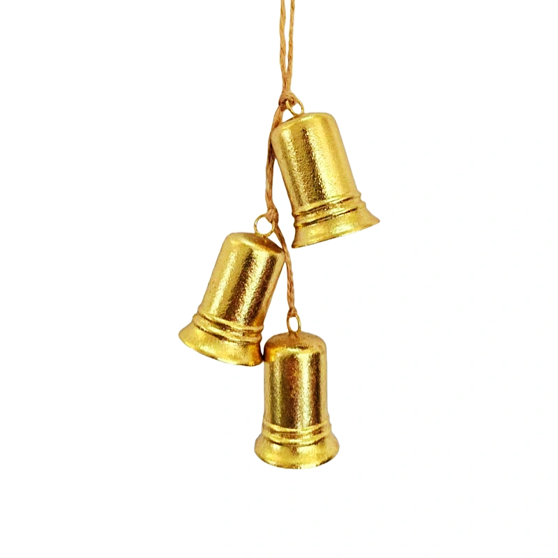 Gold metal bell ornament