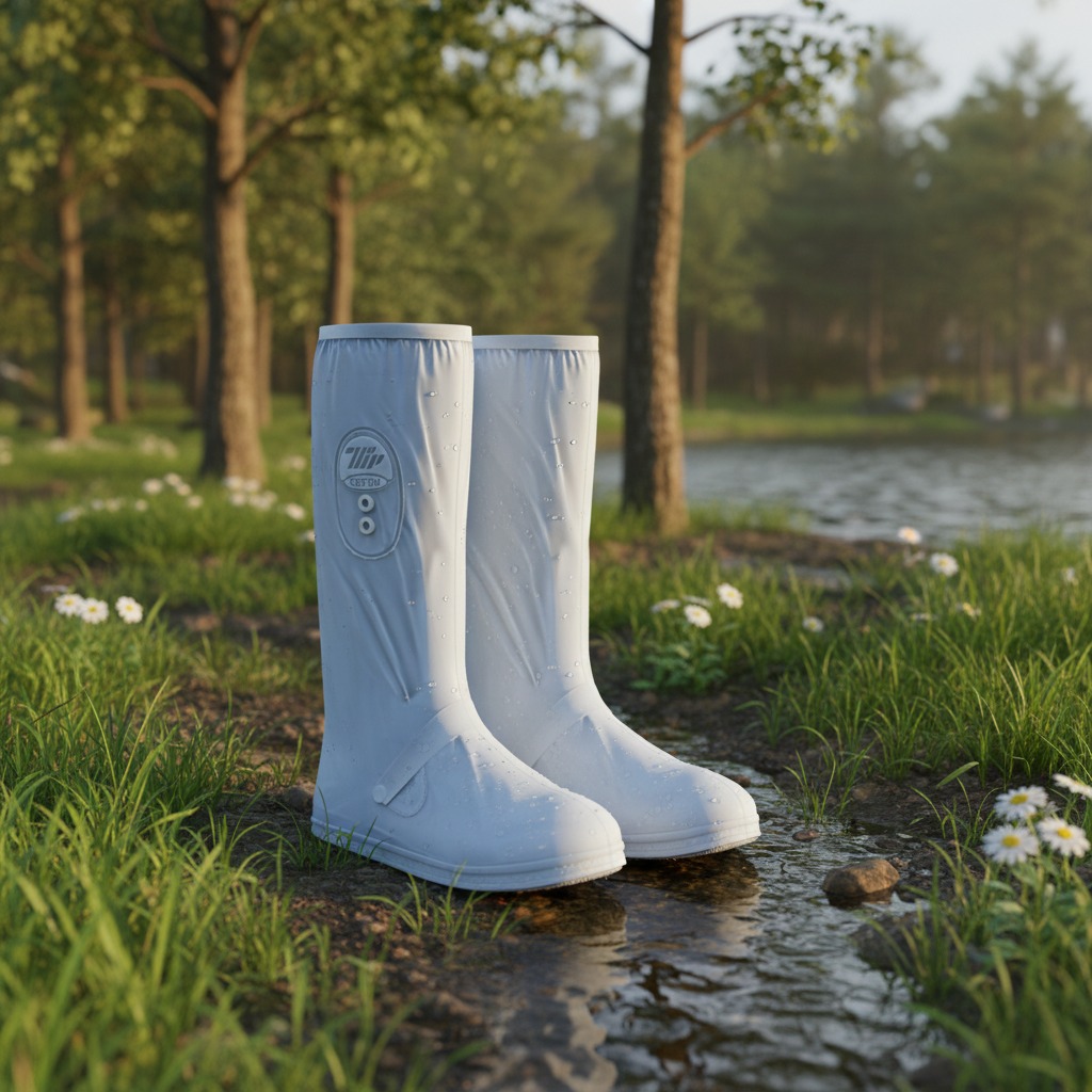 Adult high-top rain shoe covers