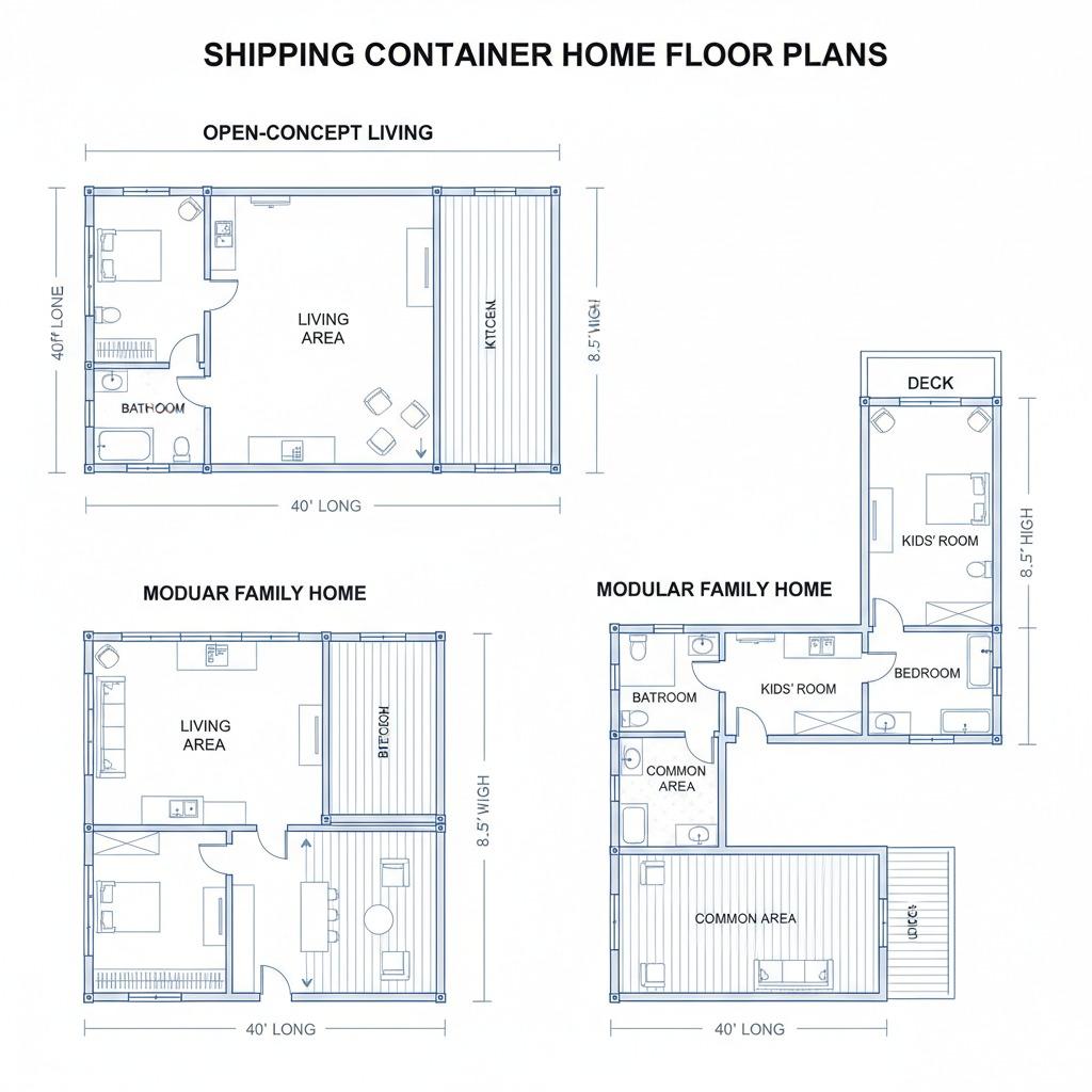shipping container house floor plans