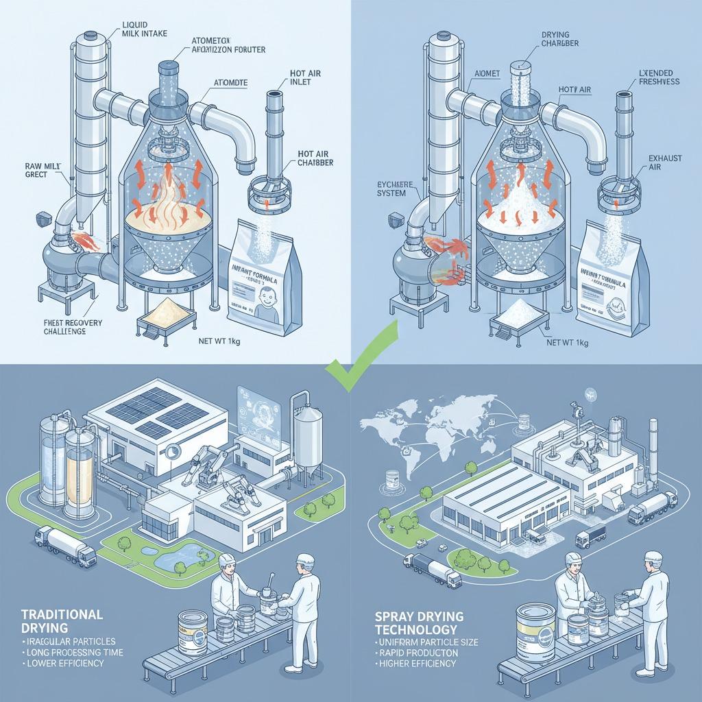milk powder spray drying, spray dryer for milk, milk powder production