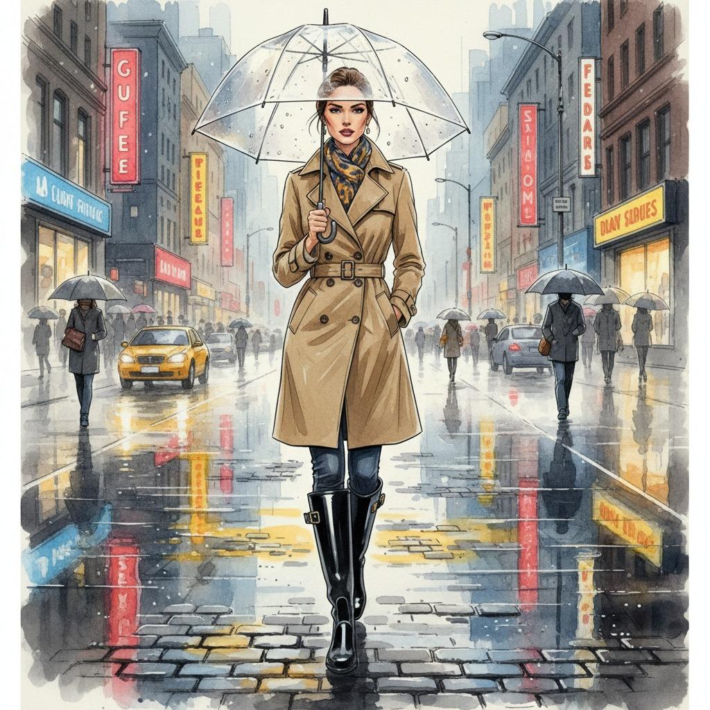 Botas de lluvia elegantes para mujer