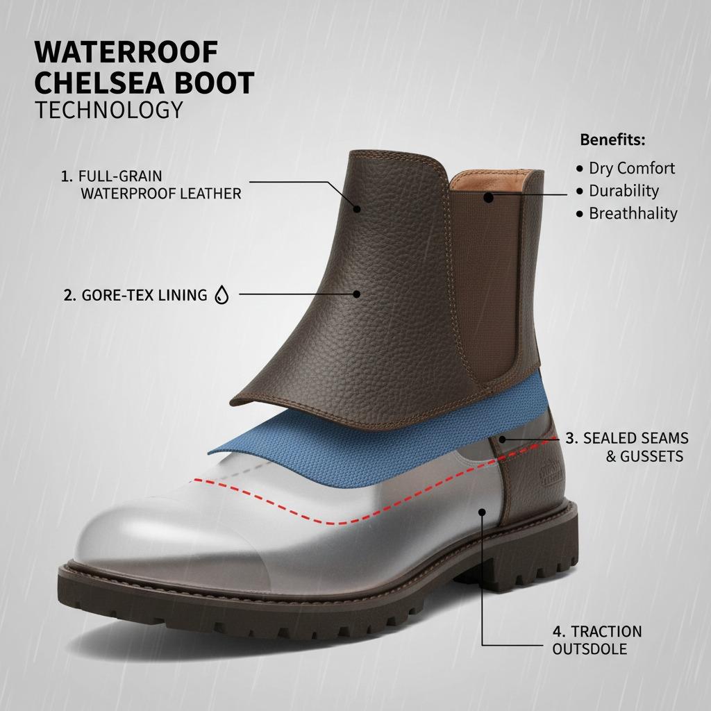 Bottines Chelsea imperméables : élégantes et adaptées aux intempéries