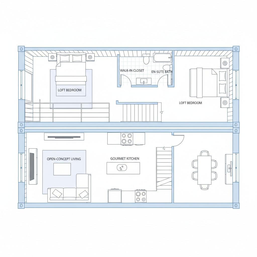 container house floor plan