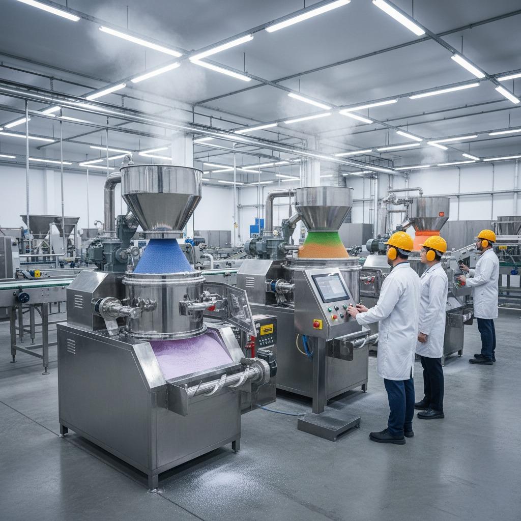 mixing equipment, industrial powder blender, powder blending equipment, powdered ingredient mixer types