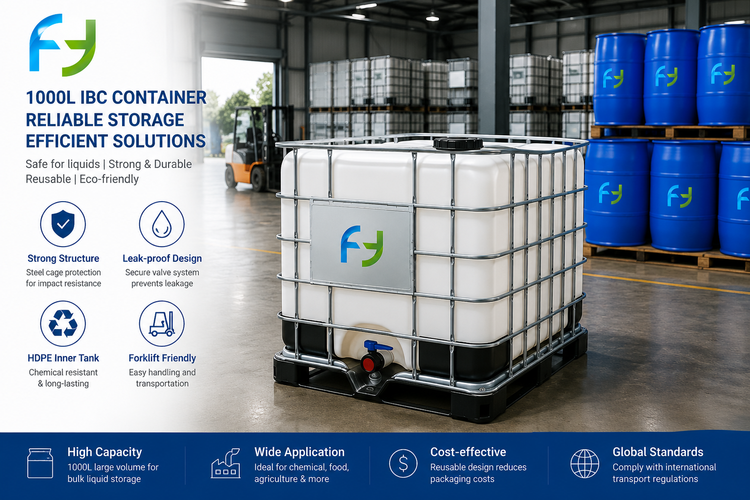 1000L IBC Container Supplier: Efficient Bulk Liquid Storage for Industrial Applications