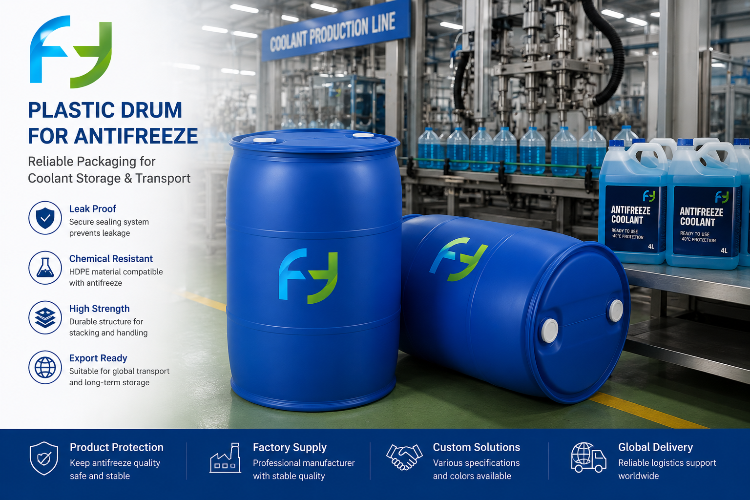 Plastic Drum for Antifreeze: Reliable Packaging for Coolant Storage and Transport