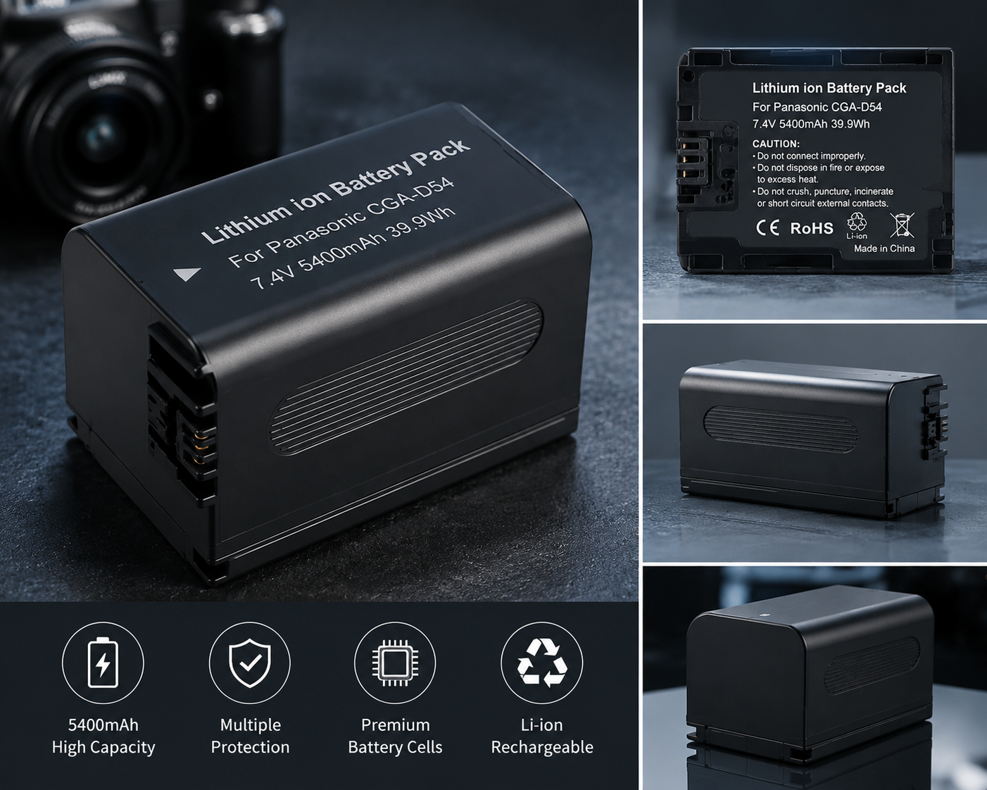 Panasonic CGA D54 Lithium Ion Battery Pack: Stable Power for Professional Equipment Panasonic CGA D54 Lithium Ion Battery Pack: Stable Power for Professional Equipment