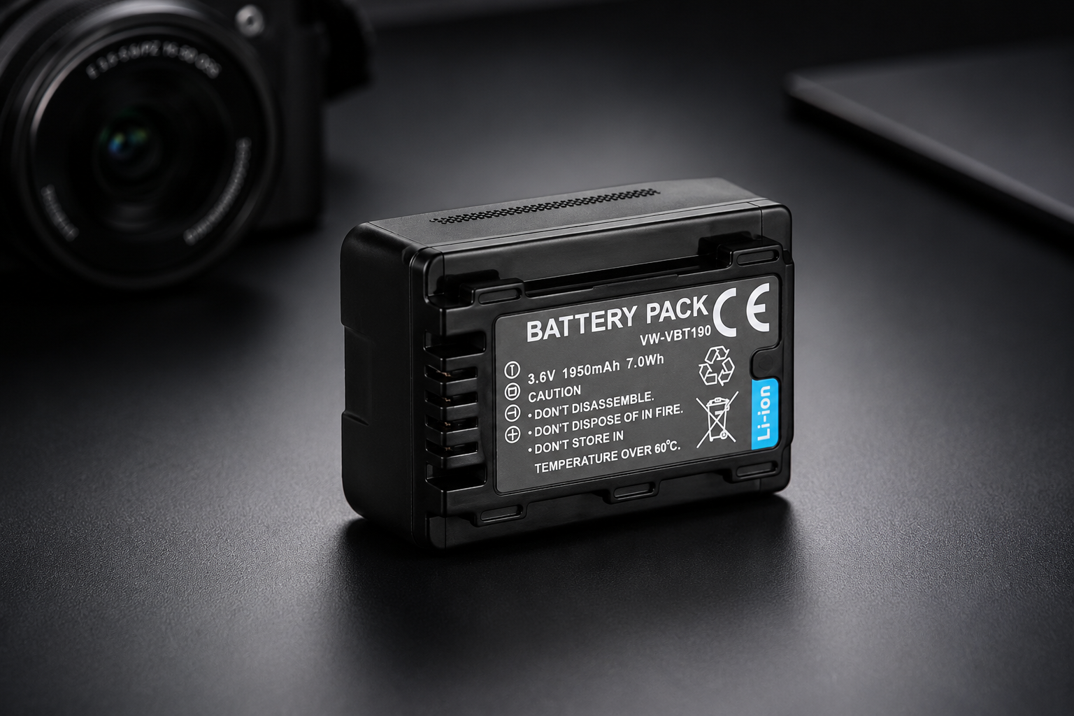 Panasonic VW VBT190 Lithium Ion Battery Pack: High-Performance Power for Professional Cameras Panasonic VW VBT190 Lithium Ion Battery Pack: High-Performance Power for Professional Cameras