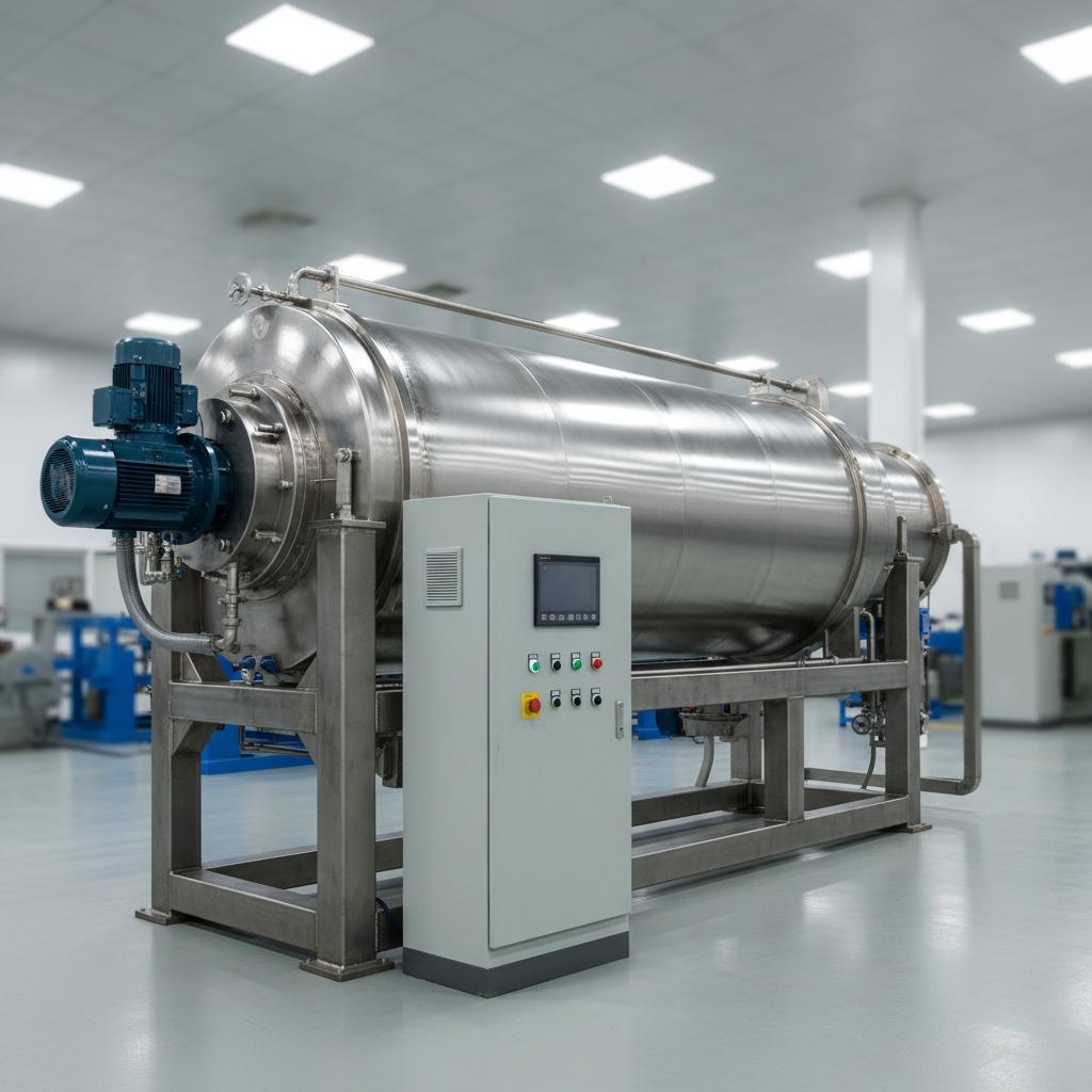 double cone vacuum dryer, conical vacuum dryer, industrial vacuum dryer, low temperature drying machine