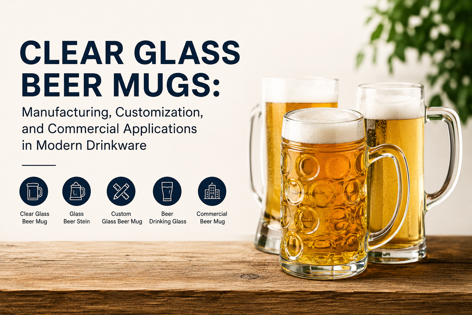 clear glass beer mug