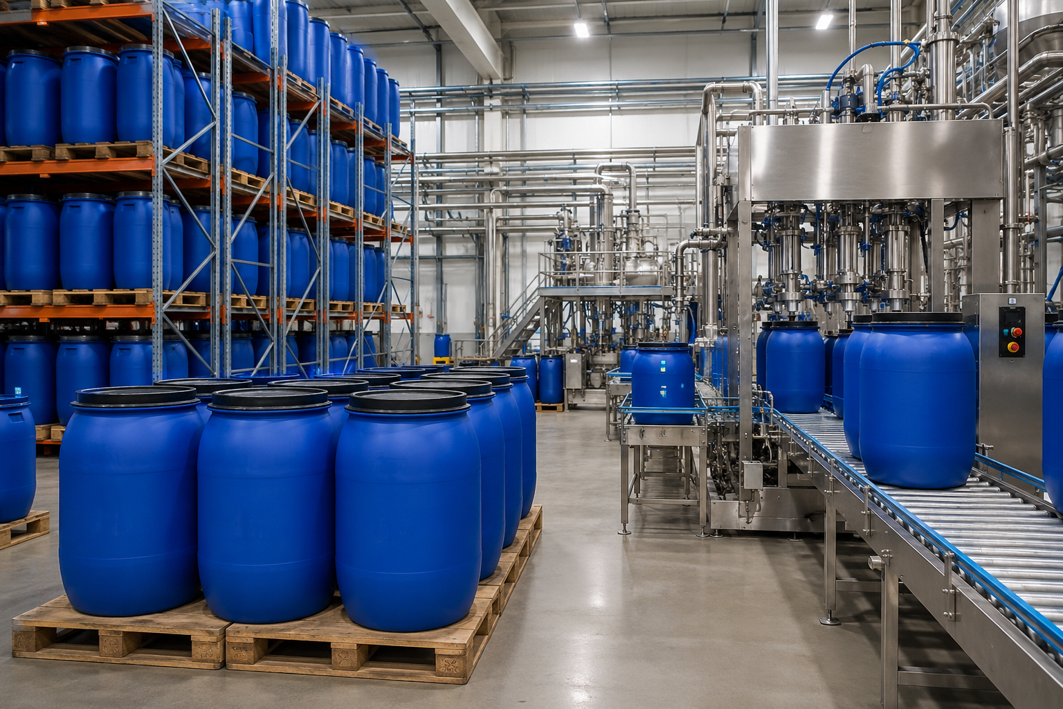 Fábrica de barriles de HDPE