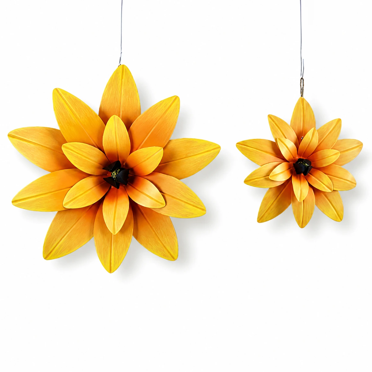 Yellow flower hanging ornament for decor display