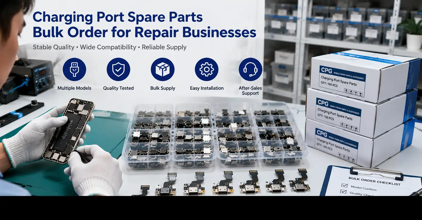 Charging port spare parts bulk order