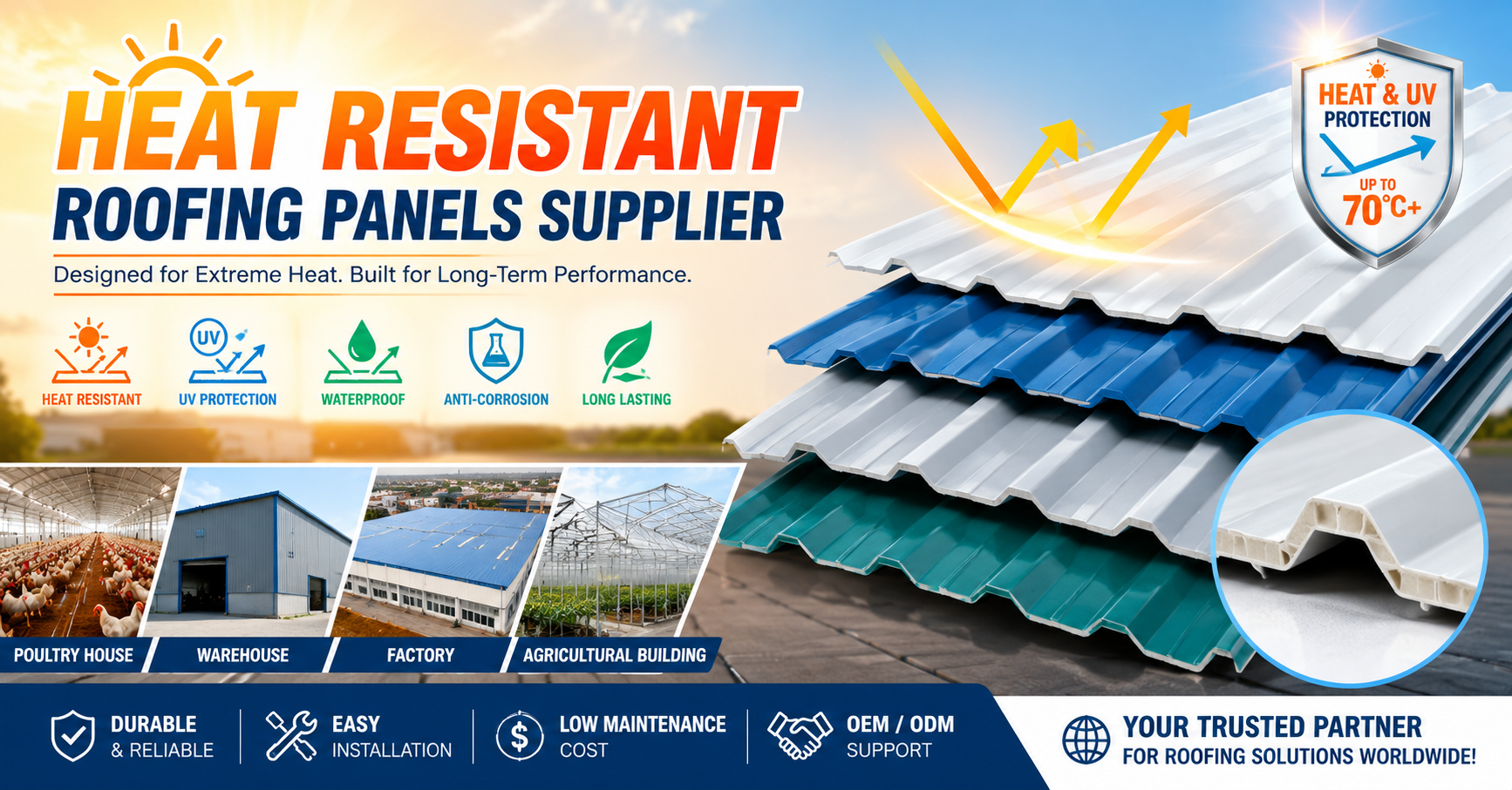 Heat Resistant Roofing Panels Supplier: How to Choose Durable Roof Panels for Hot, Humid, and Corrosive Environments