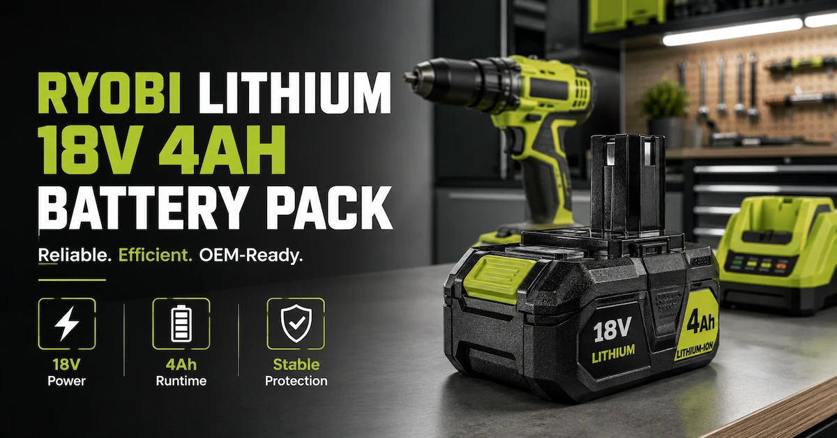 RYOBI lithium 18V 4Ah battery pack