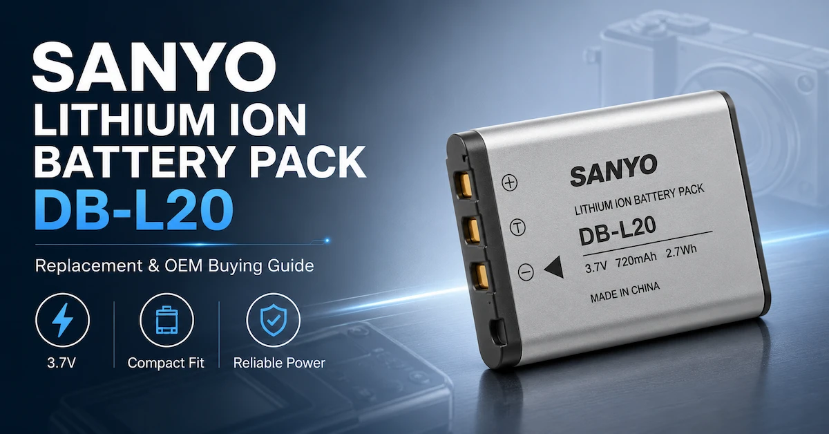SANYO lithium ion battery pack DB-L20