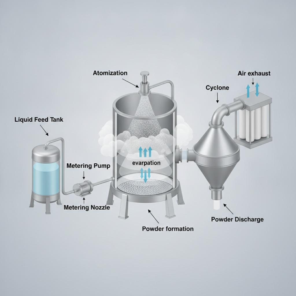 how efficient is spray drying
