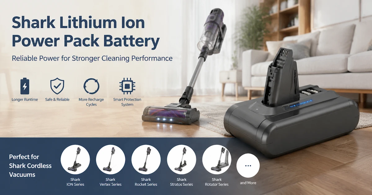 Shark lithium ion power pack battery for vacuum