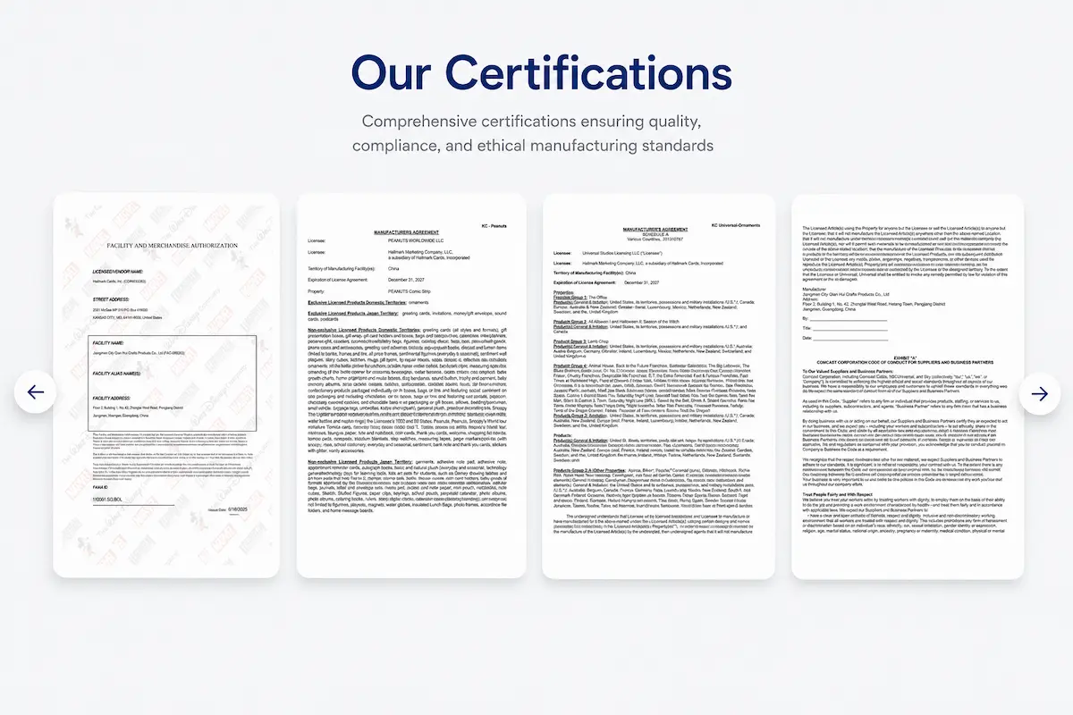 HoeGifts gift manufacturer certifications
