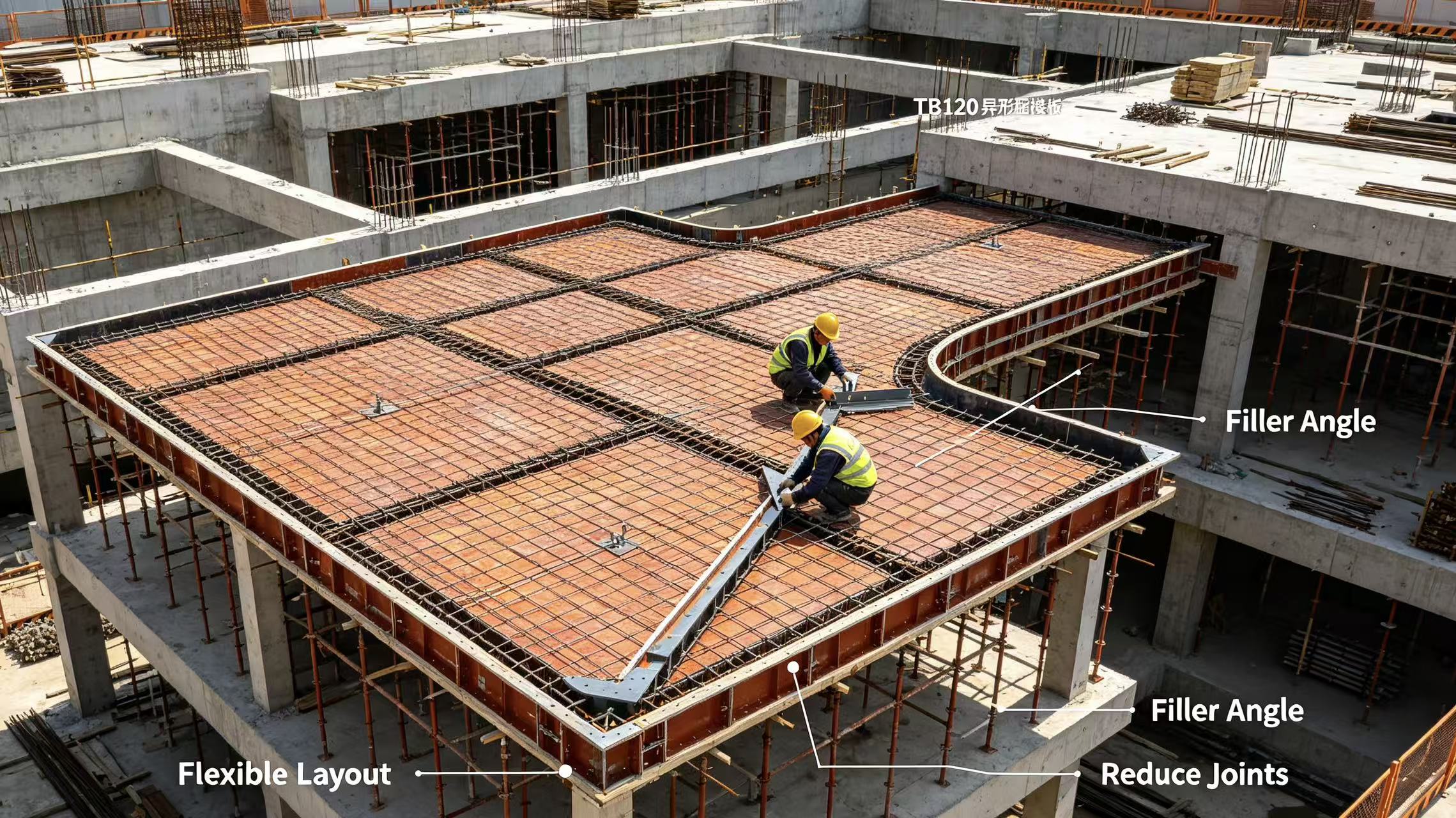 TB120 regular formwork layout for irregular slabs and special-shaped buildings.jpg