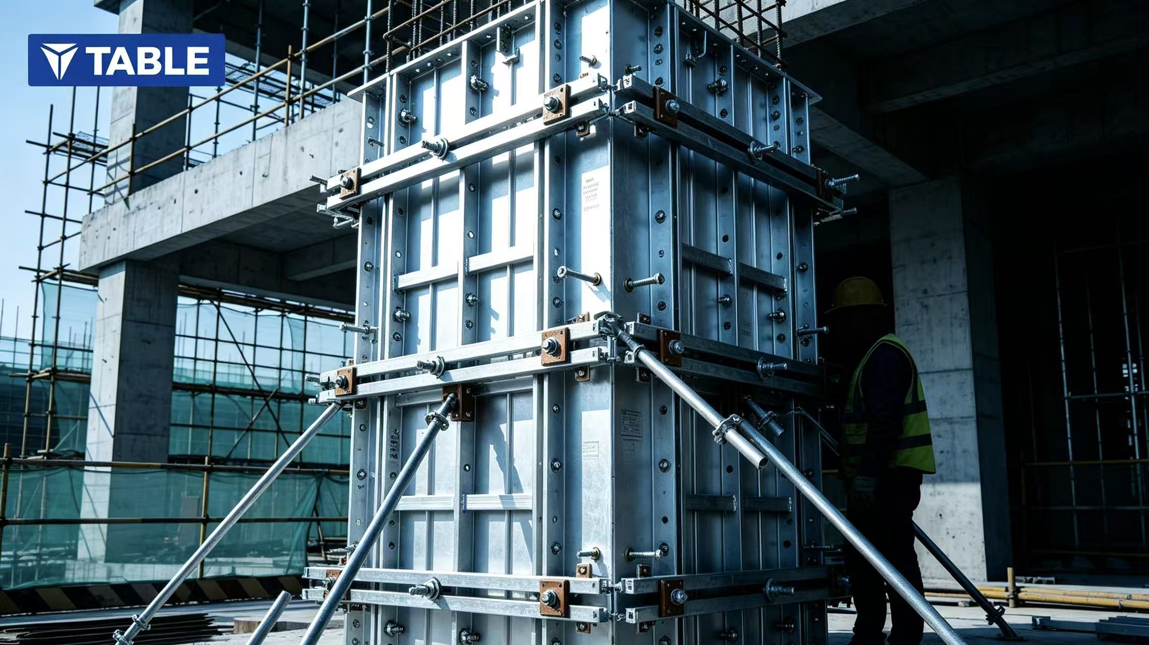6×8 heavy-duty TABLE Modular Waler System reinforcing aluminum square column formwork, high-load light steel reinforcement for high-rise construction projects.jpg