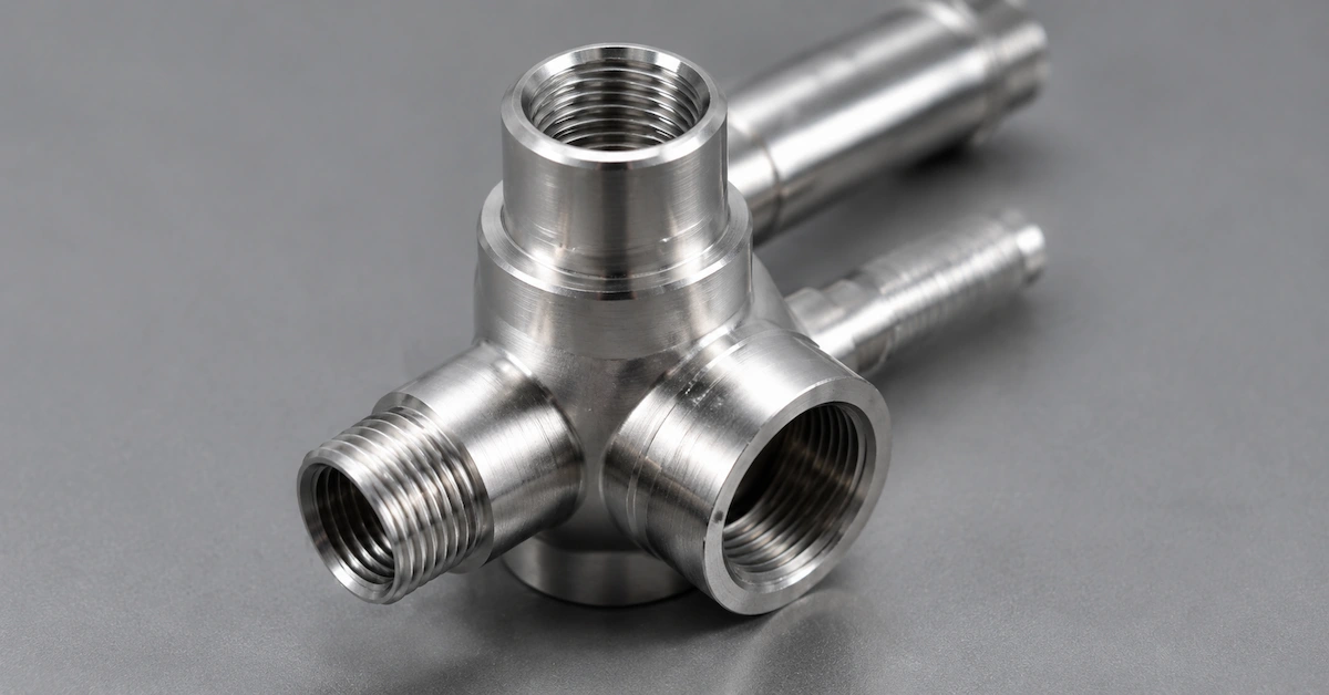 CNC tapping threaded stainless component