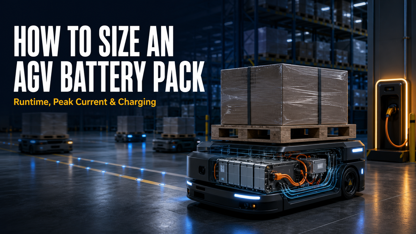 How to Size an AGV Battery Pack: Runtime, Peak Current, and Charging Strategy
