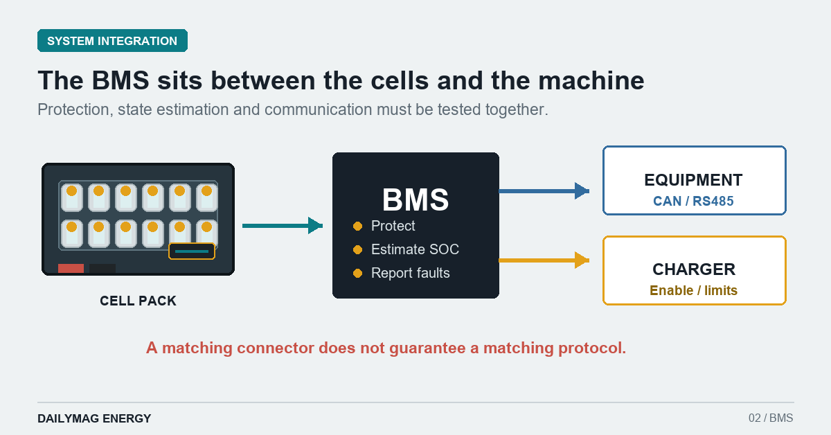 industrial lithium battery BMS CAN RS485 integration