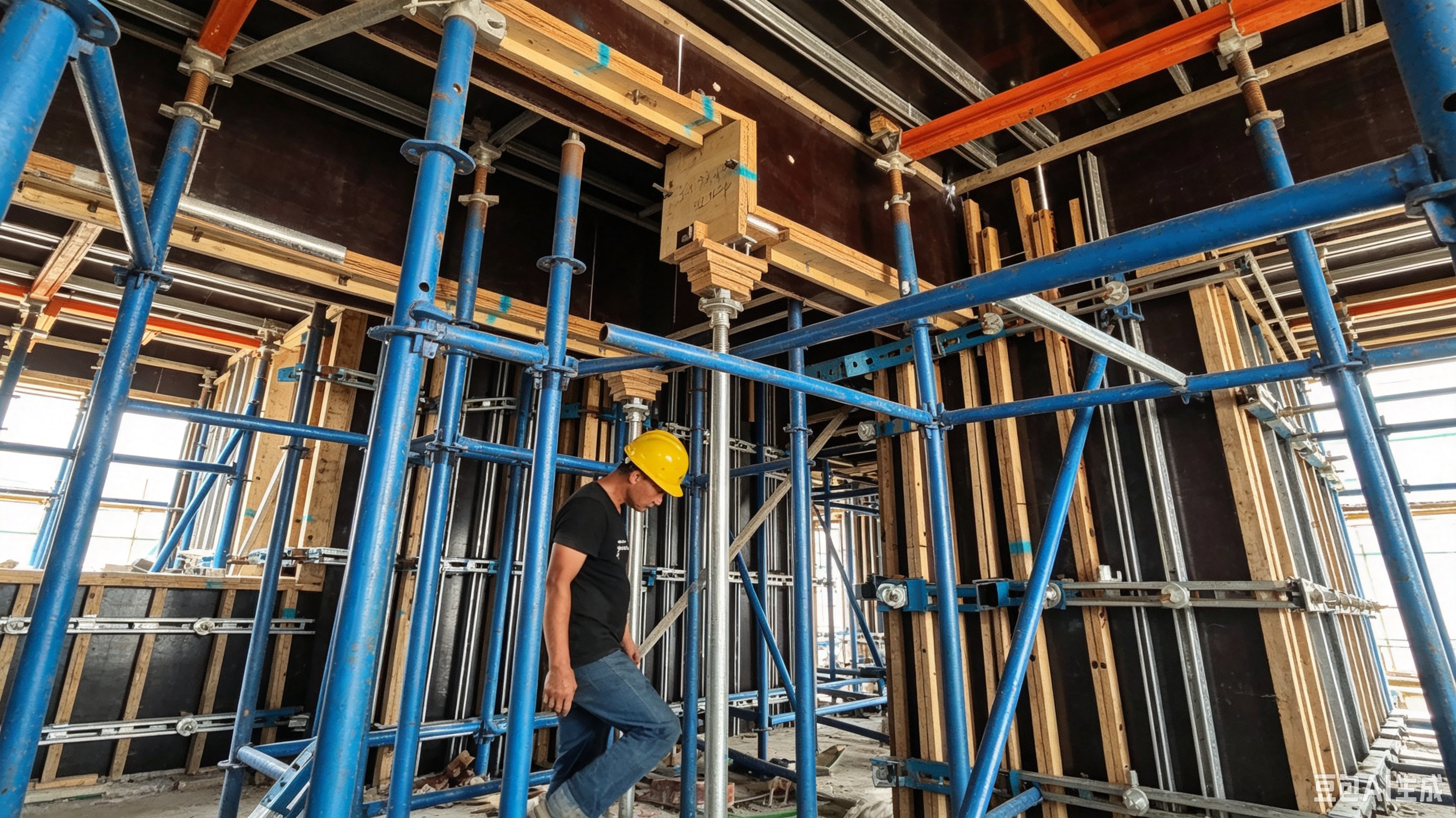 TABLE Modular Waler System in wall formwork construction, light steel waler system for shear-wall concrete pouring.png