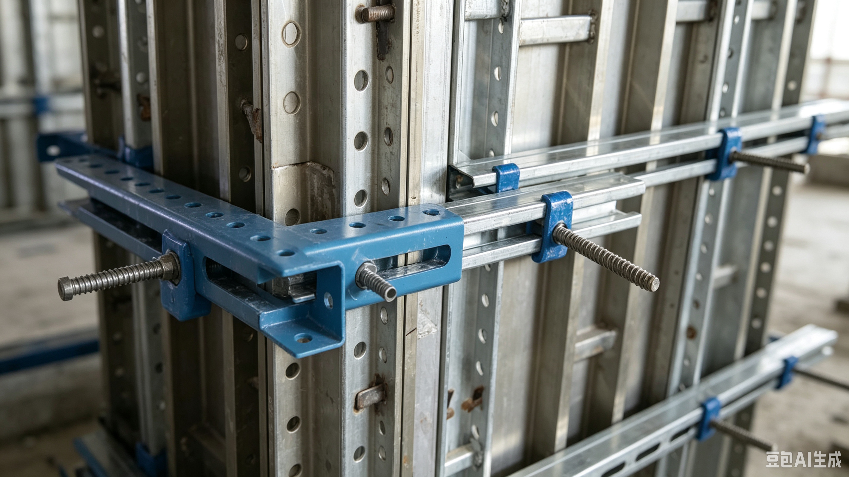 TABLE Modular Waler System bolt and connector detail, weld-free modular connection for formwork reinforcement.png