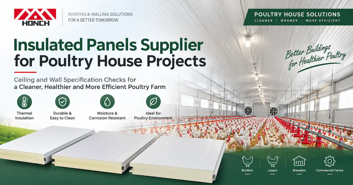 Insulated Panels Supplier for Poultry House Projects: Ceiling and Wall Specification Checks