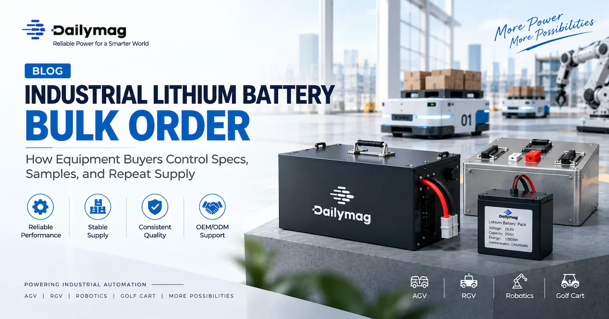 Industrial Lithium Battery Bulk Order: How Equipment Buyers Control Specs, Samples, and Repeat Supply