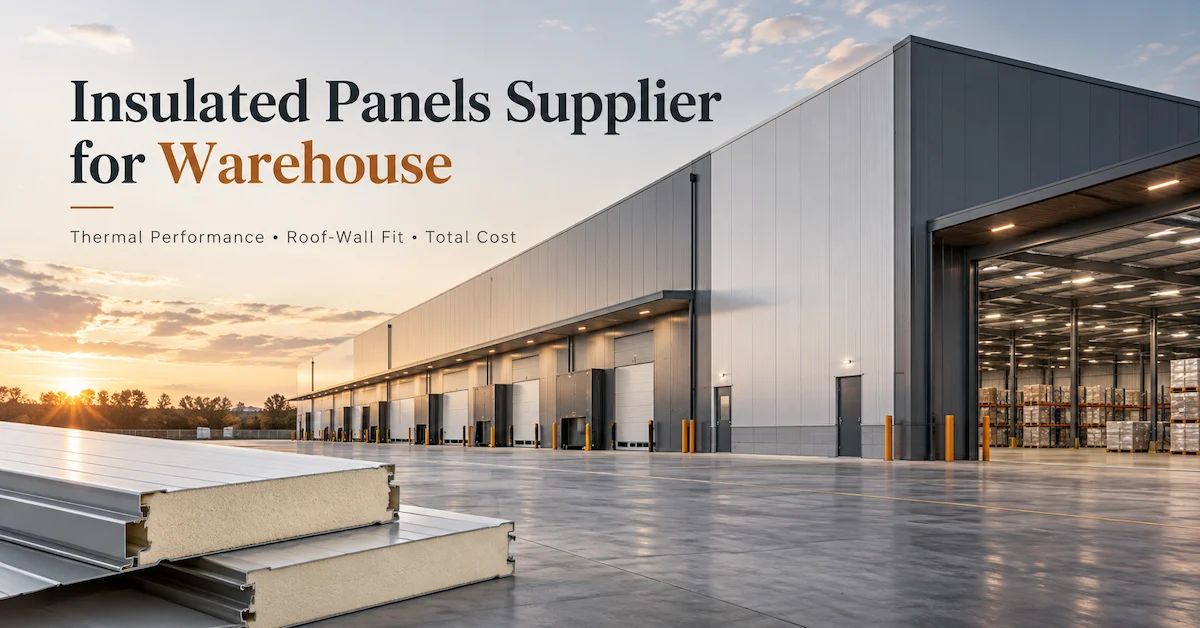 Insulated Panels Supplier for Warehouse Projects: How to Compare Thermal Performance, Roof-Wall Fit and Total Cost