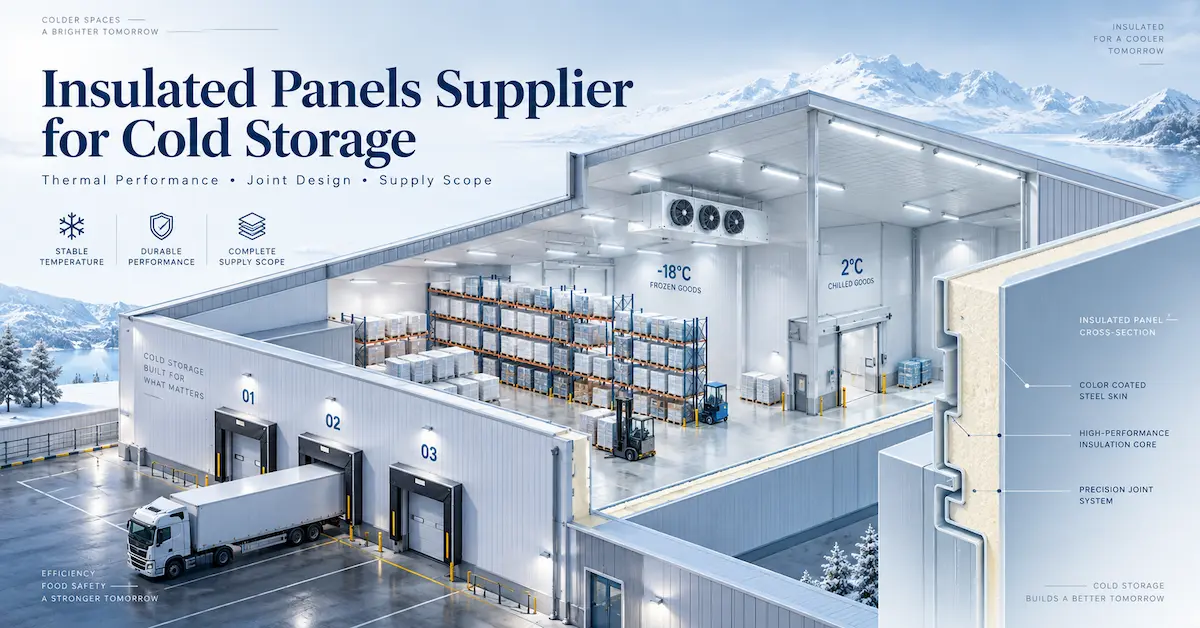 Insulated Panels Supplier for Cold Storage: How to Compare Thermal Performance, Joints, and Supply Scope