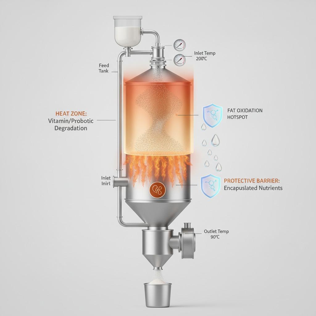 nutrition retention in spray drying