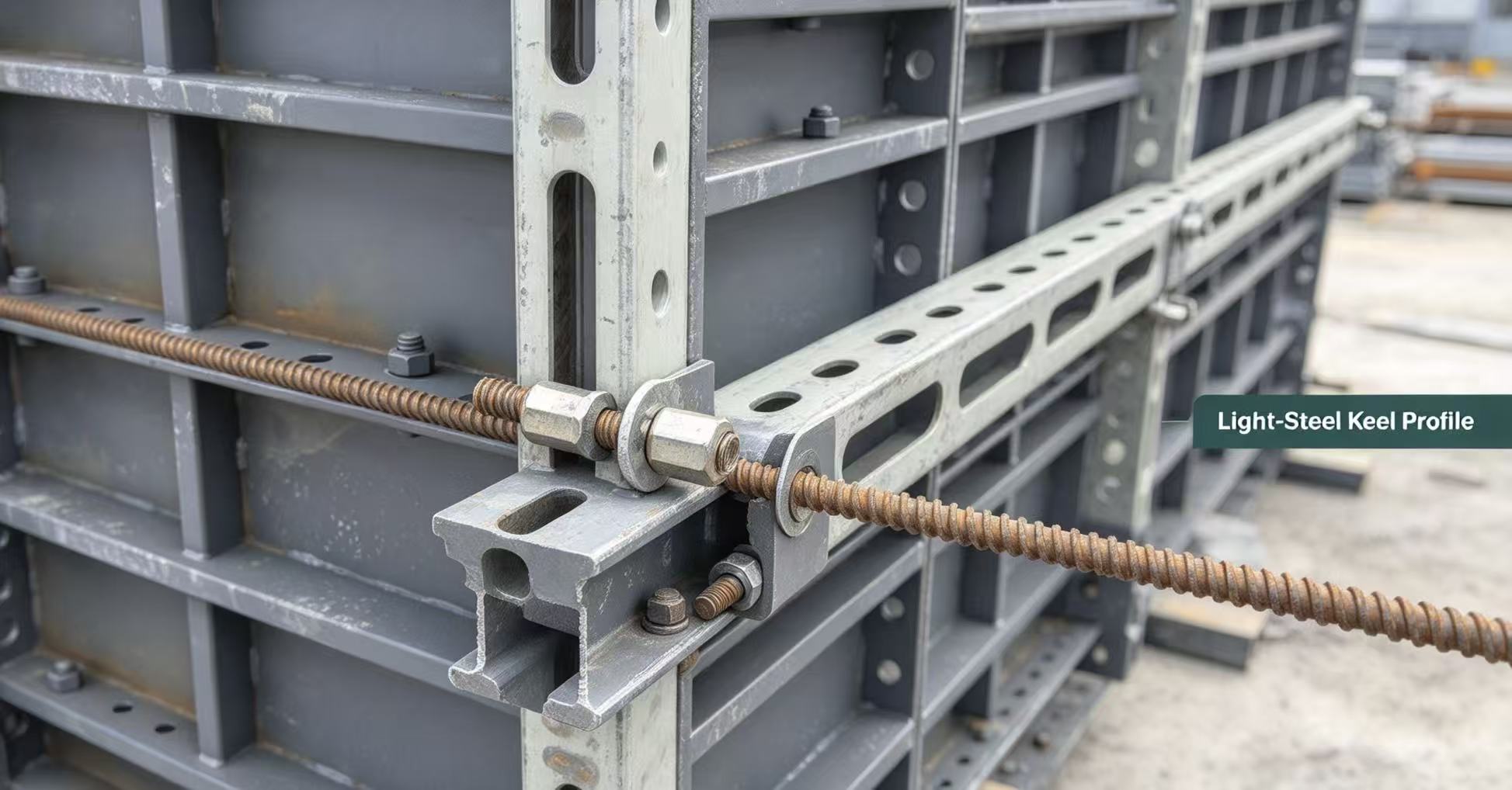 TABLE modular waler light-steel C-channel keel profile, galvanized steel keel with modular holes for formwork backing system.jpg